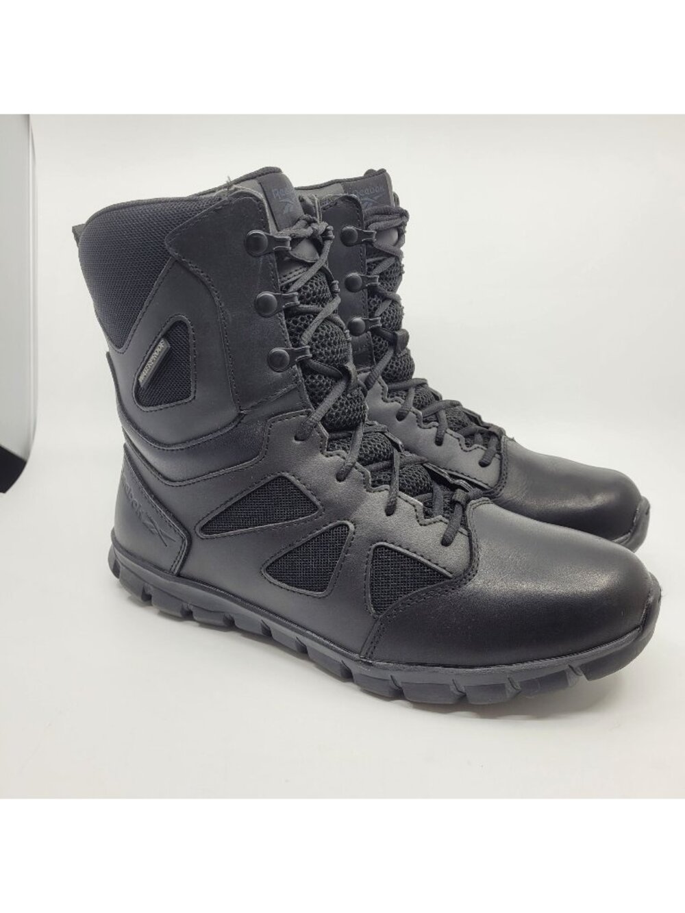 REEBOK SUBLITE CUSHION 8" Side-Zip Black Tactical Boots RB8805 MEN US 10.5 NICE